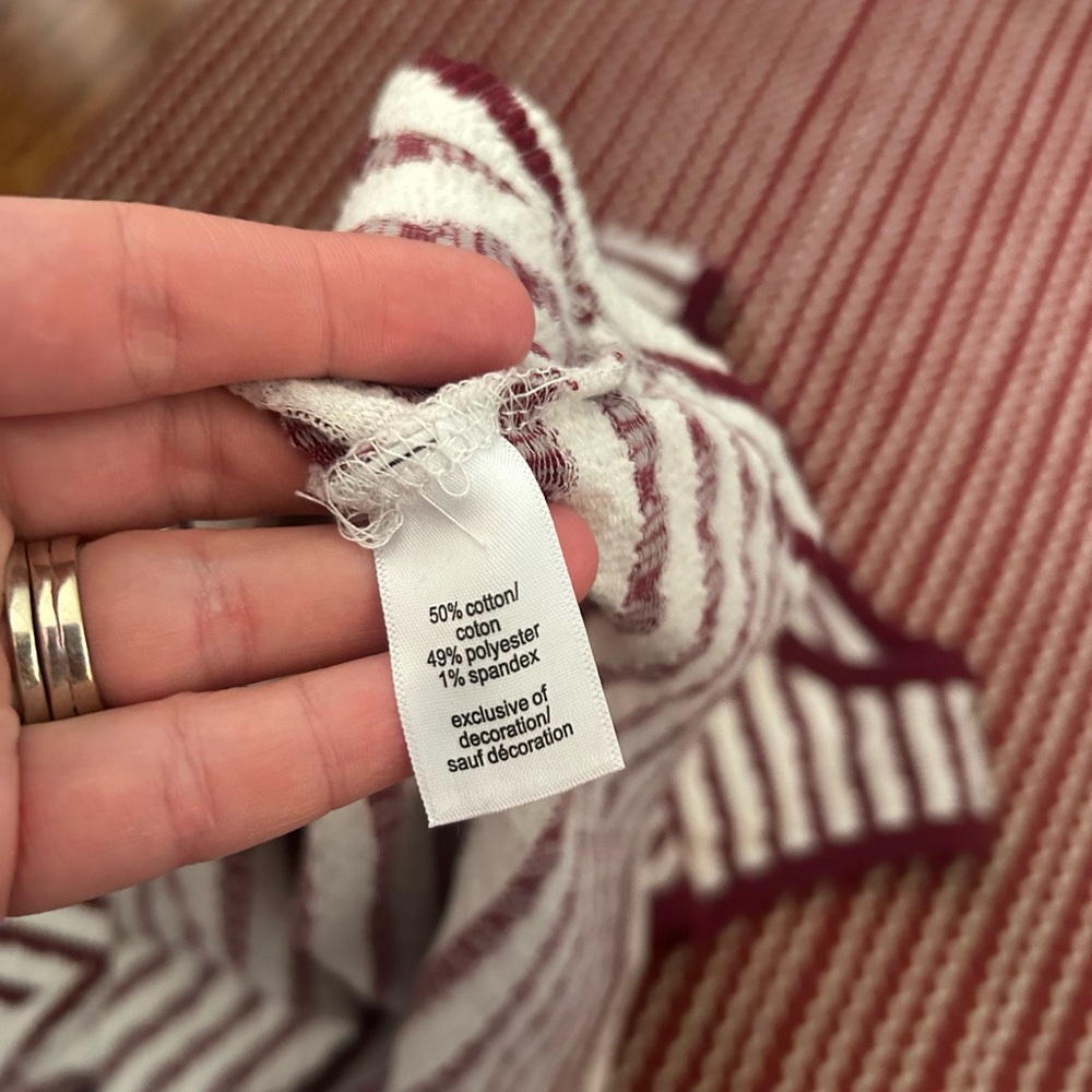 Maurice’s 24/7 tank  Maroon and White Striped Tank Top - Picture 4 of 5